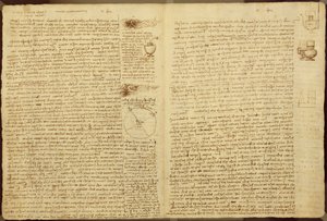 A page from the Codex Leicester, 1508-12