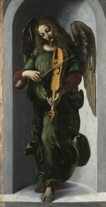 An Angel in Green with a Vielle by Leonardo da Vinci,