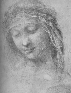Head of a Woman Three-Quarters to the Left by Leonardo da Vinci