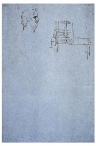 Male Profile Portrait by Leonardo da Vinci