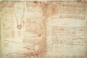 Notes and Two Diagrams on the Relationship of Earth and Moon to the Sun by Leonardo da Vinci