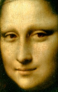 Portrait of Mona Lisa (detail) by Leonardo da Vinci