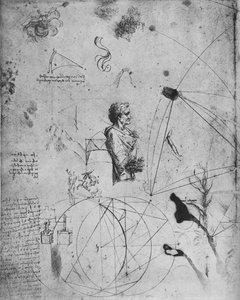 Profile of an Old Man, Plants, Geometrical Figures, Etc.