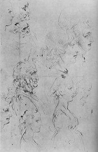Profiles of Men and Half-Length of a Girl, c1490