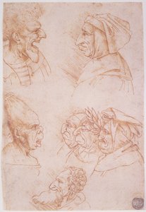 Seven Studies of Grotesque Faces