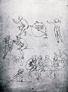 Studies for The Adoration of the Magi and The Last Supper, 15th Century by Leonardo da Vinci