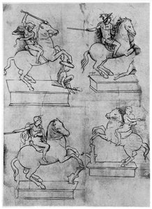 Studies for the Sforza Monument, c1488-1493 by Leonardo da Vinci