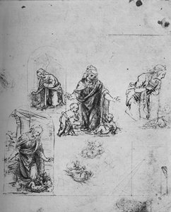 Studies for the Virgin Adoring the Infant Christ