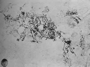 Studies of Horsemen Fighting and of Footsoldiers