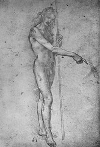Study for a Youthful St. John the Baptist, c1480 by Leonardo da Vinci