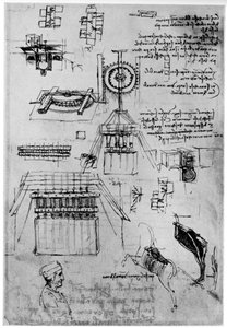 Study for the Casting of the Sforza Monument by Leonardo da Vinci