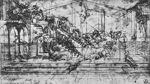 Study of the Perspective of the Background of the Adoration of the Magi