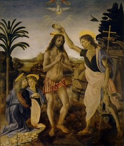 The Baptism of Christ by Leonardo da Vinci