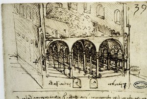 Urban planning: architectural plan (39) by Leonardo da Vinci - Library of the Institut de France by Leonardo da Vinci
