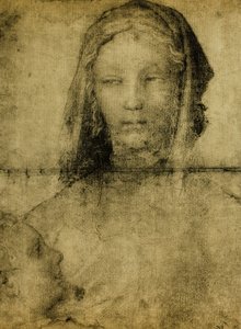 Study for the Virgin; Drawing from the School of Leonardo by Leonardo da school of Vinci