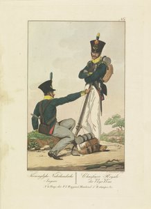 Two Hunters, 1814-1818 (Seven Uniform Representations 1814-1818) by Leonardus Schweickhardt
