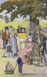 At Longchamps by Leonce Burret