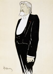 Actor Jean Mounet-Sully, caricature