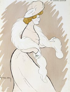 Actress Jeanne Granier, Drawing by Leonetto Cappiello by Leonetto Cappiello