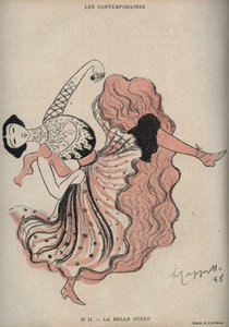 Portrait of Caroline (La Belle) Otero, Spanish dancer and courtesan by Leonetto Cappiello