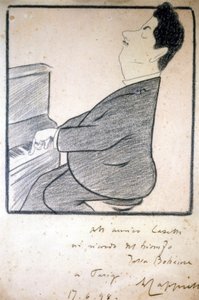 Portrait of Giacomo Puccini (1858-1924), Italian composer. Caricature by Leonetto Cappiello. by Leonetto Cappiello