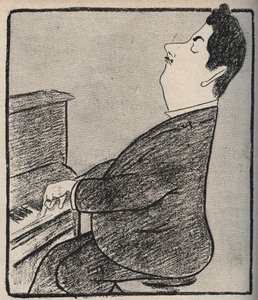 Portrait of Giacomo Puccini, Italian composer