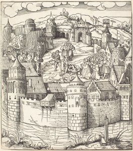 Execution of a Man at a Market-Place of a Town by Leonhard Beck