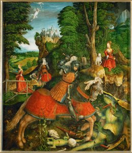 Saint George Fighting the Dragon by Leonhard Beck