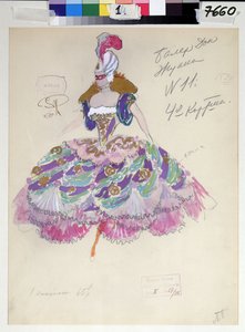 Costume Design for the Opera Don Giovanni by W.A. Mozart by Leonid Mihhaylovich Brailovsky