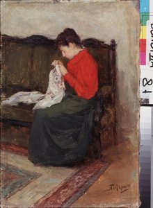 At Work by Leonid Osipovic Pasternak