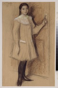Portrait of a Young Girl by Leonid Osipovic Pasternak