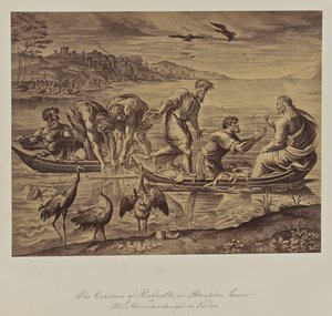 The Cartoon of Raphael in Hampton Court: The Miraculous Draught of Fishes by Leonida Caldesi