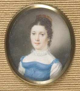 Lady in Blue Empire Dress