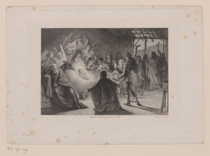 Adoration of the Shepherds by Leopold Flameng