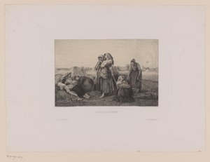 Peasant Women in the Field at the End of the Workday by Leopold Flameng