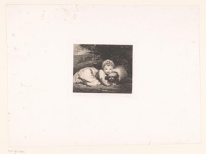 Princess Sophia Matilda of Gloucester with Her Dog by Leopold Flameng