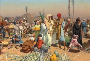Market in Lower Egypt by Leopold Karl Muller