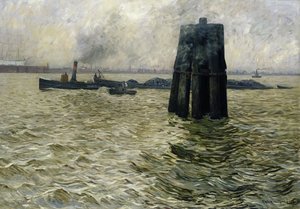 The Port of Hamburg, 1894 by Leopold Karl Walter von Kalckreuth