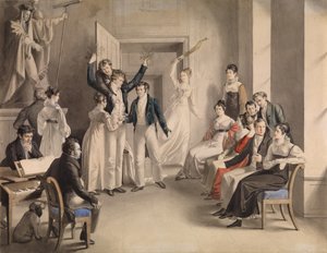 Franz Schubert 1797-1828. Party Game of the Schubertians in Atzenbrugg by Leopold Kupelwieser