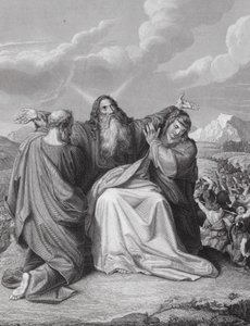 The Holding Up of the Hands of Moses, Exodus, Ch 17, v 12 by Leopold Kupelwieser