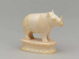 White bishop, chess piece, India, c.1820
