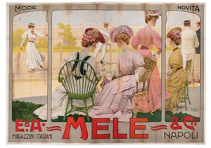 Advertising poster for the Mele Department Store of Naples
