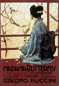 Cover by Leopoldo Metlicovitz of score of opera Mrs Butterfly by Giacomo Puccini