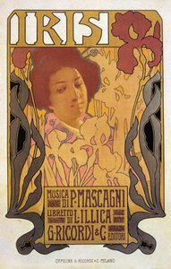 Iris, poster for opera by Pietro Mascagni
