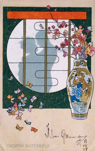 Postcard for the premiere of Madame Butterfly in Brescia