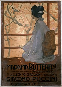 Poster for the First Representation of "Madama Butterfly" at Milan, Feb 17