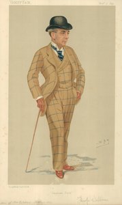 Mr Hwfa Williams, Sandown Park, 7 November 1891, Vanity Fair cartoon by Leslie Matthew Ward