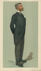 Sir Edgar Vincent, Eastern Finance, 20 April 1899, Vanity Fair Cartoon by Leslie Matthew Ward