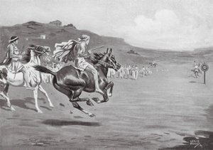 Greek Horsemen throwing the Javelin