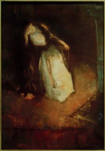 Woman by the Fireplace (Reverie by the Fireplace) by Lesser Ury